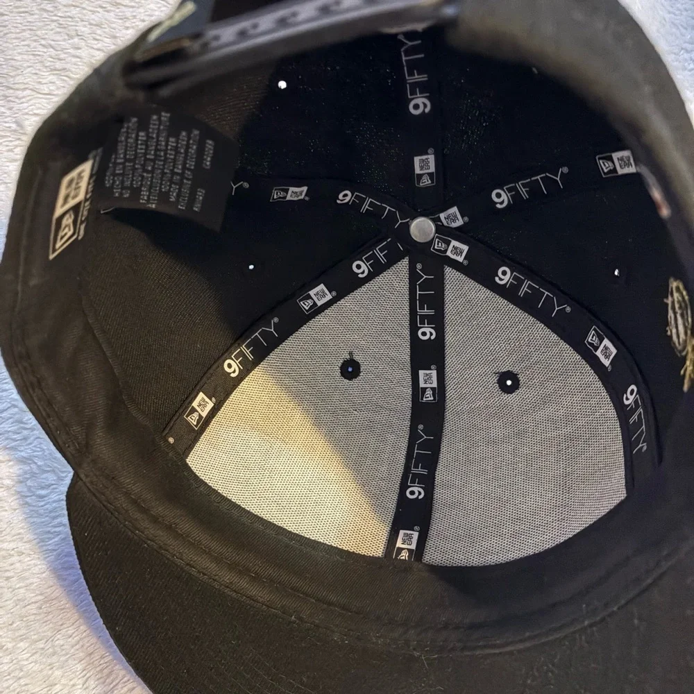 New Era NBA Champions Black and Gold Cap